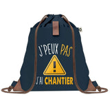 sac a dos bleu coton recycle avec pochette idee cadeau originale pour collegue ami prof ou membre de la famille cadeau mixte noel anniversaire secret santa ou depart au travail sac leger pratique et ecologique design breton moderne