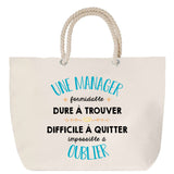 Sac Fête des Mères Mamie Famille Idée Cadeau anniversaire Noël Travail Boulot Métier Départ Retraite Collègue Femme cabas shopping plage