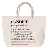 Sac Fête des Mères Mamie Famille Idée Cadeau anniversaire Noël Travail Boulot Métier Départ Retraite Collègue Femme cabas shopping plage