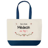 Sac de shopping bleu Médecin au Top