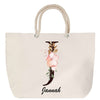 Sac Fête des Mères Mamie Famille Idée Cadeau anniversaire Noël Travail Boulot Métier Départ Retraite Collègue Femme cabas shopping plage