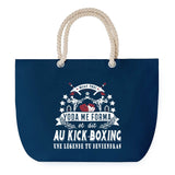 Sac de plage Bleu anse corde Kick-Boxing Légende Humour Geek