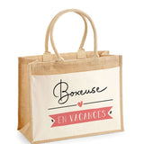 Sac Fête des Mères Mamie MAman Soeur Femme Famille Idée Cadeau anniversaire Noël Travail Boulot Métier Départ Retraite Collègue Femme cabas shopping plage