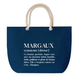 Sac de plage Bleu anse corde Margaux Définition Femme