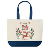 Sac Fête des Mères Mamie Famille Idée Cadeau anniversaire Noël Travail Boulot Métier Départ Retraite Collègue Femme cabas shopping plage