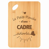 Planche bambou gravée personnalisée femme idée cadeau Fête des Mères apéro 30×20 prénom cuisine plateau fromage anniversaire noel maman mamie