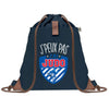 sac a dos bleu coton recycle avec pochette idee cadeau originale pour collegue ami prof ou membre de la famille cadeau mixte noel anniversaire secret santa ou depart au travail sac leger pratique et ecologique design breton moderne