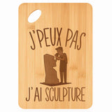 Planche bambou gravée personnalisée femme homme idée cadeau Fête des Mères Fête des Pères apéro papa maman prénom cuisine plateau fromage