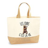 Sac Jute Fête des Mères Fêtes des Pères Mamie Papi Famille Idée Cadeau anniversaire Noël Travail Boulot Métier Départ Retraite Collègue Femme Homme