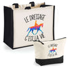 Cabas homme ou femme sac plage ou shopping tote bag pochette trousse Idée cadeau original pour anniversaire Noël travail départ retraite collègue famille fete des mères fetes des pères papa maman mamie papi