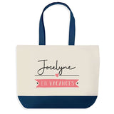 Sac de shopping bleu Jocelyne en Vacances