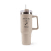 Mug isotherme Beige Musculation Muscu Haltères J'peux pas