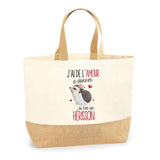 Sac Jute Fête des Mères Fêtes des Pères Mamie Papi Famille Idée Cadeau anniversaire Noël Travail Boulot Métier Départ Retraite Collègue Femme Homme