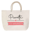 Sac Fête des Mères Mamie Famille Idée Cadeau anniversaire Noël Travail Boulot Métier Départ Retraite Collègue Femme cabas shopping plage
