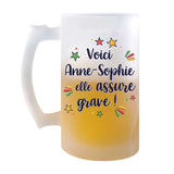 Chope de bière personnalisé, idée cadeau pour maman, femme ou collègue. Parfait pour Noël, anniversaire, fête des mères ou Secret Santa.