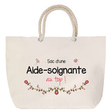 Sac Fête des Mères Mamie Famille Idée Cadeau anniversaire Noël Travail Boulot Métier Départ Retraite Collègue Femme cabas shopping plage