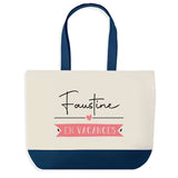 Sac de shopping bleu Faustine en Vacances