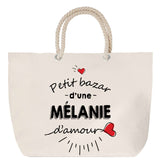 Sac Fête des Mères Mamie Famille Idée Cadeau anniversaire Noël Travail Boulot Métier Départ Retraite Collègue Femme cabas shopping plage
