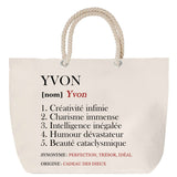 Sac Fête des Mères Mamie Famille Idée Cadeau anniversaire Noël Travail Boulot Métier Départ Retraite Collègue Femme cabas shopping plage