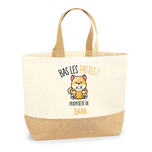 Sac Jute Fête des Mères Fêtes des Pères Mamie Papi Famille Idée Cadeau anniversaire Noël Travail Boulot Métier Départ Retraite Collègue Femme Homme