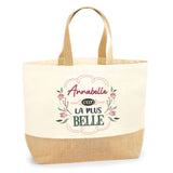 Sac Jute Fête des Mères Fêtes des Pères Mamie Papi Famille Idée Cadeau anniversaire Noël Travail Boulot Métier Départ Retraite Collègue Femme Homme