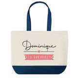 Sac de shopping bleu Dominique en Vacances
