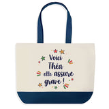 Sac Fête des Mères Mamie Famille Idée Cadeau anniversaire Noël Travail Boulot Métier Départ Retraite Collègue Femme cabas shopping plage