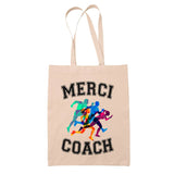 Noël cadeau de départ à la retraite cadeau de fin d'année scolaire idée cadeau cadeau de remerciement anniversaire coach sport sac cabas totebag sac jute