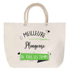 Sac Fête des Mères Mamie Famille Idée Cadeau anniversaire Noël Travail Boulot Métier Départ Retraite Collègue Femme cabas shopping plage