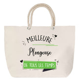 Sac Fête des Mères Mamie Famille Idée Cadeau anniversaire Noël Travail Boulot Métier Départ Retraite Collègue Femme cabas shopping plage