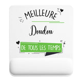 Tapis de souris ergonomique avec repose-poignet, accessoire bureau pour femme et homme, fête des pères, cadeau pas cher, idée cadeau fête des mères, secret santa, départ à la retraite, télétravail et gaming