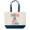 Sac de shopping bleu J'peux pas Radio