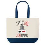 Sac de shopping bleu J'peux pas Radio