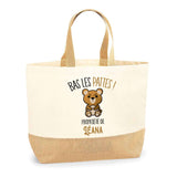 Sac Jute Fête des Mères Fêtes des Pères Mamie Papi Famille Idée Cadeau anniversaire Noël Travail Boulot Métier Départ Retraite Collègue Femme Homme