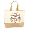 Sac Jute Fête des Mères Fêtes des Pères Mamie Papi Famille Idée Cadeau anniversaire Noël Travail Boulot Métier Départ Retraite Collègue Femme Homme