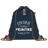 Sac à dos Bleu avec pochette Certifié meilleur Peintre