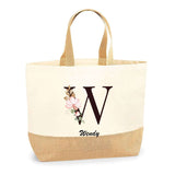 Sac Jute Fête des Mères Fêtes des Pères Mamie Papi Famille Idée Cadeau anniversaire Noël Travail Boulot Métier Départ Retraite Collègue Femme Homme