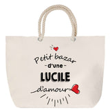 Sac Fête des Mères Mamie Famille Idée Cadeau anniversaire Noël Travail Boulot Métier Départ Retraite Collègue Femme cabas shopping plage