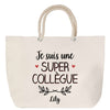 Sac Fête des Mères Mamie Famille Idée Cadeau anniversaire Noël Travail Boulot Métier Départ Retraite Collègue Femme cabas shopping plage