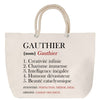 Sac Fête des Mères Mamie Famille Idée Cadeau anniversaire Noël Travail Boulot Métier Départ Retraite Collègue Femme cabas shopping plage