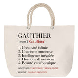 Sac Fête des Mères Mamie Famille Idée Cadeau anniversaire Noël Travail Boulot Métier Départ Retraite Collègue Femme cabas shopping plage