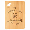 Planche bambou gravée personnalisée homme idée cadeau Fête des Pères apéro 30×20 prénom cuisine plateau fromage anniversaire noel papa papi 