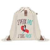 Sac à dos avec pochette J'peux pas Prof