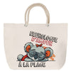 Sac Fête des Mères Mamie Famille Idée Cadeau anniversaire Noël Travail Boulot Métier Départ Retraite Collègue Femme cabas shopping plage