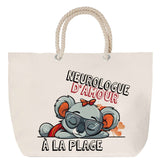 Sac Fête des Mères Mamie Famille Idée Cadeau anniversaire Noël Travail Boulot Métier Départ Retraite Collègue Femme cabas shopping plage