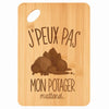 Planche bambou gravée personnalisée femme homme idée cadeau Fête des Mères Fête des Pères apéro papa maman prénom cuisine plateau fromage