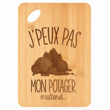Planche bambou gravée personnalisée femme homme idée cadeau Fête des Mères Fête des Pères apéro papa maman prénom cuisine plateau fromage