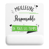 Tapis de souris ergonomique avec repose-poignet, accessoire bureau pour femme et homme, fête des pères, cadeau pas cher, idée cadeau fête des mères, secret santa, départ à la retraite, télétravail et gaming