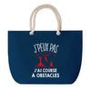 Sac de plage Bleu anse corde J'peux Pas Course d'Obstacles