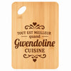 Planche bambou gravée personnalisée femme idée cadeau Fête des Mères apéro 30×20 prénom cuisine plateau fromage anniversaire noel maman mamie